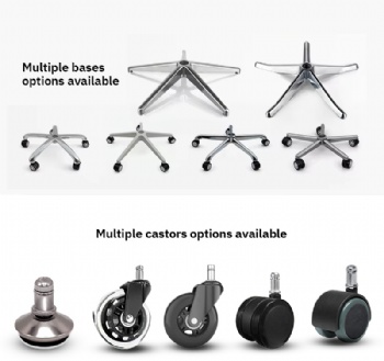 كرسي موظفين مكتبي إرجونومي من سلسلة 6039 مخصص للشرق الأوسط - مقعد كبير 52 سم مع مسند أذرع 4D لمشاريع المكاتب